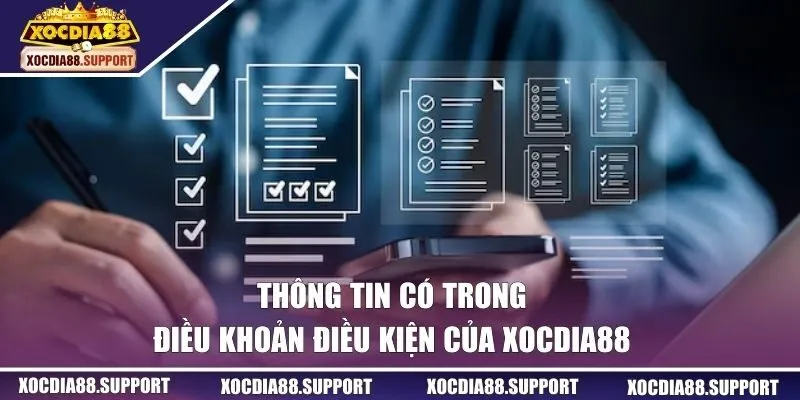 Thông tin có trong điều khoản điều kiện của Xocdia88